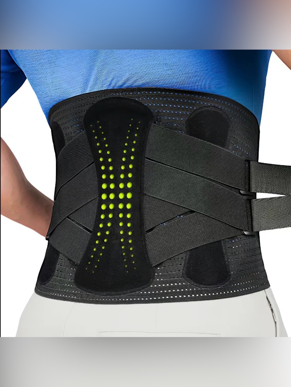 aoFIT Adjustable Back Brace - Supportive Posture Strap with Biomimetic Wrap